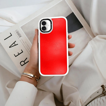 iPhone 16 Plus Case Classic Leather — Valentine Red