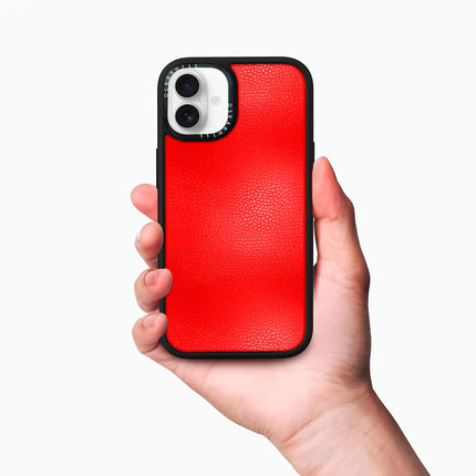 iPhone 16 Case Elite Leather — Valentine Red