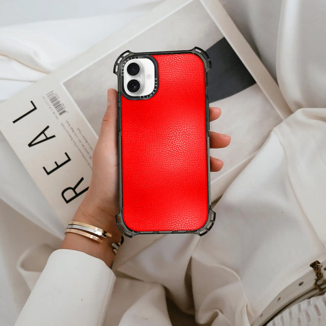 iPhone 16 Case Bounce Leather — Valentine Red