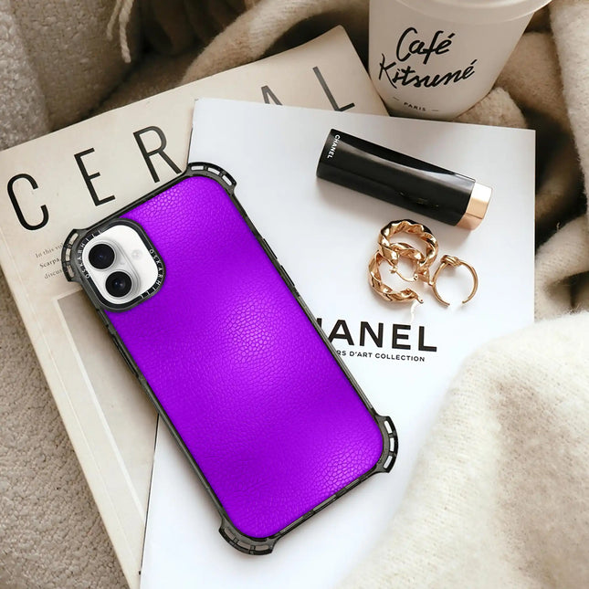 iPhone 16 Plus Case Bounce Leather — Dark Violet