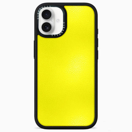 iPhone 16 Case Elite Leather — Lemon Yellow