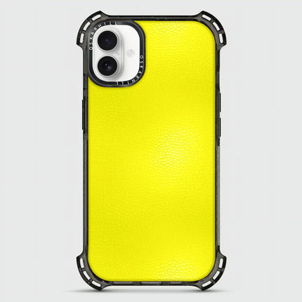 iPhone 16 Case Bounce Leather — Lemon Yellow