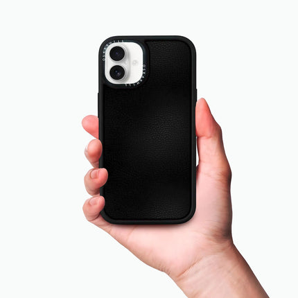 iPhone 16 Plus Case Elite Leather — Smoky Black