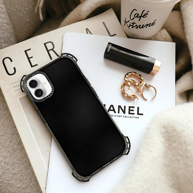 iPhone 16 Case Bounce Leather — Smoky Black