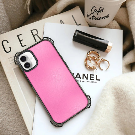 iPhone 16 Plus Case Bounce Leather — Persian Pink