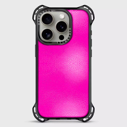 iPhone 16 Pro Max Case Bounce Leather — Shocking Pink Oskar Hill.
