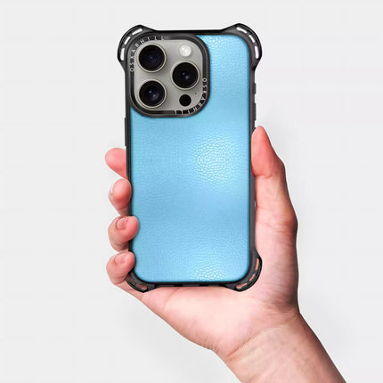 iPhone 16 Pro Max Case Bounce Leather — Sky Blue Oskar Hill.