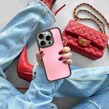 iPhone 16 Pro Max Case Elite Leather — Baby Pink Oskar Hill.