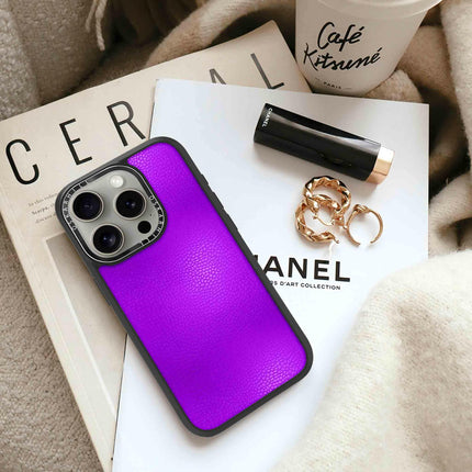 iPhone 16 Pro Max Case Elite Leather — Dark Violet Oskar Hill.