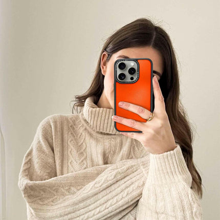 iPhone 16 Pro Max Case Elite Leather — Reddish Orange Oskar Hill.