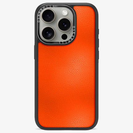 iPhone 16 Pro Max Case Elite Leather — Reddish Orange Oskar Hill.