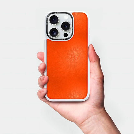 iPhone 16 Pro Max Case Classic Leather — Reddish Orange Oskar Hill.