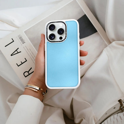 iPhone 16 Pro Max Case Classic Leather — Sky Blue Oskar Hill.