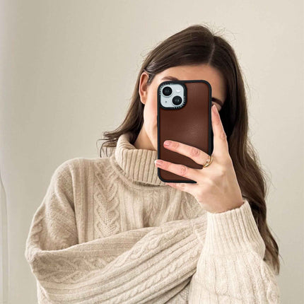 iPhone 13 Case Elite Leather — Seal Brown Oskar Hill.