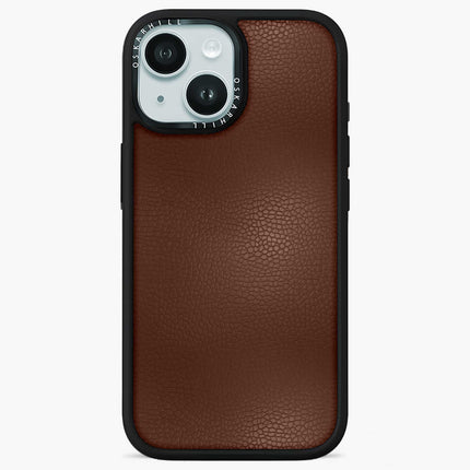 iPhone 13 Case Elite Leather — Seal Brown Oskar Hill.