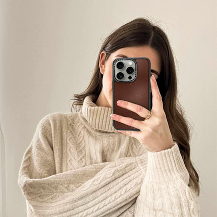 iPhone 16 Pro Max Case Elite Leather — Crater Brown Oskar Hill.