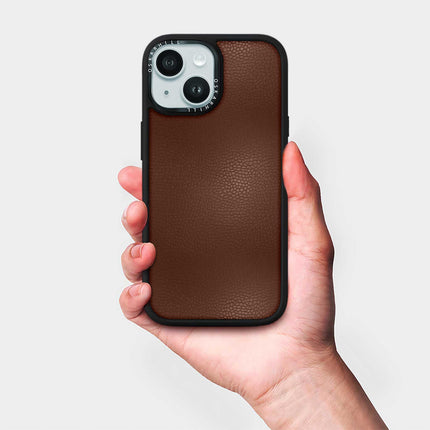 iPhone 13 Case Elite Leather — Seal Brown Oskar Hill.