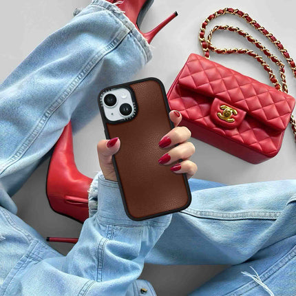 iPhone 13 Case Elite Leather — Seal Brown Oskar Hill.