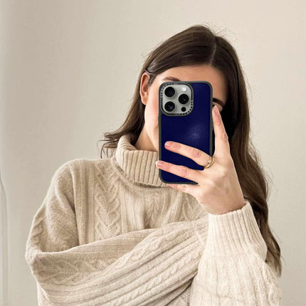 iPhone 16 Pro Max Case Elite Leather — Night Blue Oskar Hill.