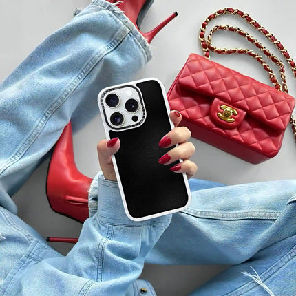 iPhone 16 Pro Max in Classic Leather — Smoky Black Oskar Hill.