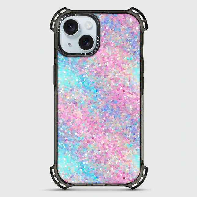 iPhone 14 Plus Case Bounce — Pastel Multicolor Glitter Oskar Hill.
